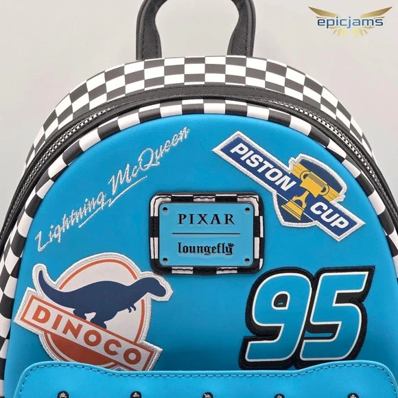 Loungefly Disney Pixar Cars Lightning McQueen Dinoco Light-Up Mini Backpack - Picture 8 of 9